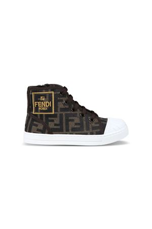 sneakers in tessuto marrone FENDI KIDS | JMR473AJZEF1NJK